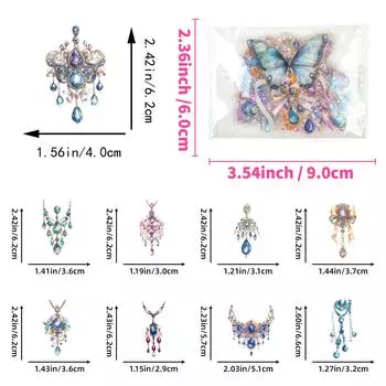 50 Красочных Наклеек для Украшения Ювелирных Изделий и Питомцев в Европейском Стиле, для Украшения Ежедневника в Ретро Стиле, Материалы для DIY-Украшения Ежедневника