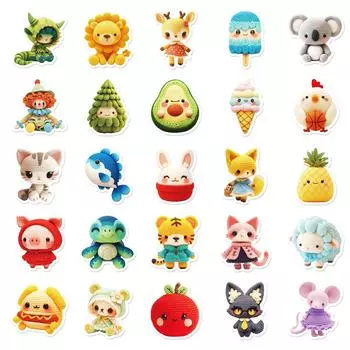 50 Крючком Кукла Граффити Наклейки Харуко Интерактивные Бонусные Наклейки Украсить Багаж