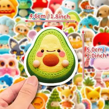 50 Крючковых Кукольных Граффити Наклеек Награда за Взаимодействие Родитель-Ребенок Шерстяная Кукольная Наклейка Декоративный Чемодан Ручка