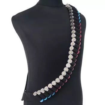 50 круглый патронташ с патронташем для дробовика, тактический охотничий переносчик боеприпасов для страйкбола, регулируемый ремень для винтовки, новый плечевой ремень