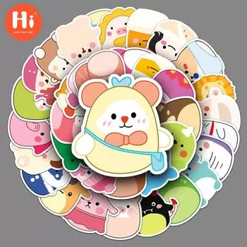 50 кукол граффити мультфильм ручная роспись оригинальные милые наклейки DIY чашка для воды наклейка на чемодан водонепроницаемая