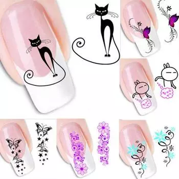 50 листов переноса воды маникюр наклейки для дизайна ногтей DIY наклейки советы украшения