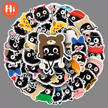 50 милых брикетов с граффити, персонализированные мультфильмы, оригинальные детские креативные украшения, чехол для телефона, наклейки на чемодан, водонепроницаемые