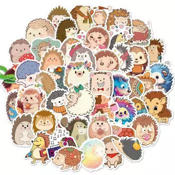 50 Милых Мультфильмов Разных Стилей, Наклейки Маленький Ежик, Ручной Аккаунт, Чемодан, Водный Стакан DIY Декоративные Наклейки