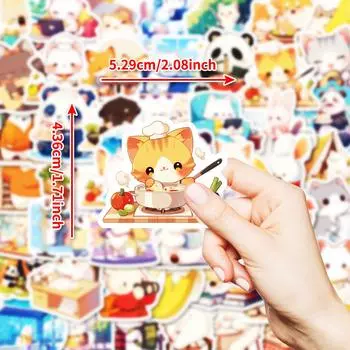 50 милых наклеек-граффити с изображением животных из водонепроницаемого материала Pp