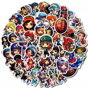 50 Милых Стикеров Граффити с Игроками в Регби Стикеры Sunshine Girls