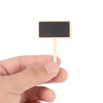 50 мини-досок из дерева для сообщений, прямоугольная панель с зажимом, карточками, заметками, этикетками