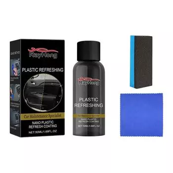 50 мл. Освежающее покрытие для пластика. Пылезащитное средство для восстановления пластика салона автомобиля.