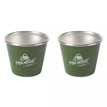 50 мл Стаканы для питья штабелируемые портативные для походов, рыбалки, скалолазания (Армейский Зеленый)