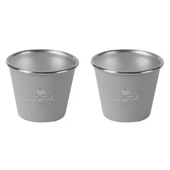 50 мл Стаканы для питья штабелируемые портативные для походов, рыбалки, скалолазания (серый)