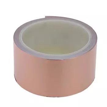 50 мм * 10 м с одной стороны, лента из медной фольги, экранирующая электромагнитные помехи, одиночный проводящий клей для гитары