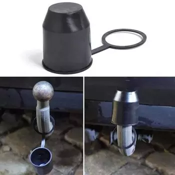 50 мм колпачок для фаркопа, черный, прочный, защита для прицепа-фургона, чехол для шара фаркопа, автомобильные аксессуары, предотвращают падение, универсальный чёрный