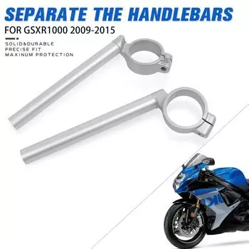 50 мм подъем трубы вилки клип-на руле клип-на мотоцикле ручки руля для Suzuki GSXR100 GSX-R1000 GSXR 1000 2009-2015 серебряный