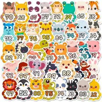 50 Наклеек для раннего развития животных и цифр, Просвещение, Малыш, Ребенок, Ученик детского сада, Просвещение, Познание, Цифровые наклейки