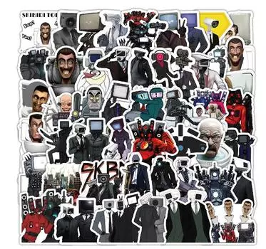 50 наклеек на стену унитаза, подходящих для водонепроницаемых декоративных наклеек из ПВХ на ноутбуках, скейтбордах и чашках для воды One Size