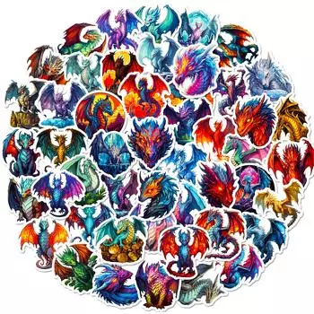 50 Наклеек Птерозавр Огня Крылья Огня Наклейки Птерозавр Огня Сделай сам Блокнот Граффити Детские Наклейки
