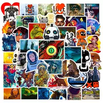 50 наклеек с граффитом для украшения багажа ноутбука One Size чёрный