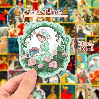 50 наклеек со сказками Наклейки на детские книги для девочек Наклейки на багаж своими руками Наклейки в стиле граффити для блокнота