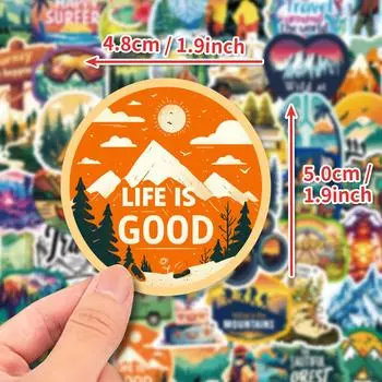 50 Наружные Походы Приключения Кемпинг Кемпинг Альпинизм Граффити Наклейки Декоративные Багаж Ноутбук