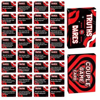 50 неоновых интерактивных карточек для разминки пар, реквизит для игры «Правда или действие» One Size