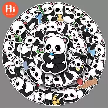 50 панда граффити мультфильм милые оригинальные животные детские украшения Guka чехол для телефона наклейка на багаж водонепроницаемая