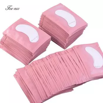 50 пар бумажных патчей для наращивания ресниц, наклейки для привитых глаз, 7 цветов, наклейка для ресниц под глазами 50 pairs розовый