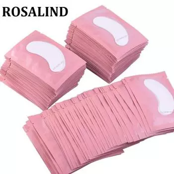 50 пар бумажных патчей для наращивания ресниц, наклейки для привитых глаз, 7 цветов, наклейка для ресниц под глазами Pink-50 Pairs