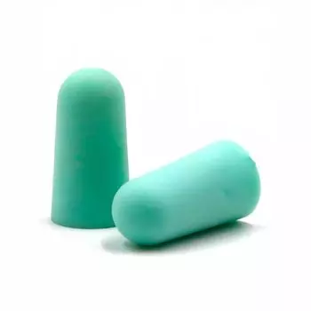 50 пар мягких пенных берушей. Беруши для защиты от шума. Без кода. Сон/Сон/Подготовка к полету. (зеленый, свободный размер)