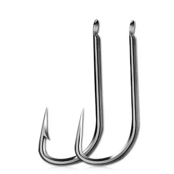 50 пар/пакет рыболовных крючков из высокоуглеродистой стали Lzu, острые крючки для карася, оптом, оборудование для рыбалки на открытом воздухе as the picture чёрный