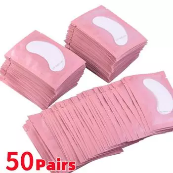 50 пар патчей для глаз, наращивание ресниц под ресницы, наклейки для накладных ресниц, принадлежности для наращивания ресниц, патчи для наращивания век 50 Pairs чёрный