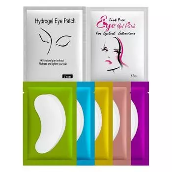 50 пар в упаковке Патчи для глаз под глазами Принадлежности для наращивания ресниц Инструменты для макияжа Таблетки для патчей для наращивания ресниц Гелевые подушечки для капсул для ресниц