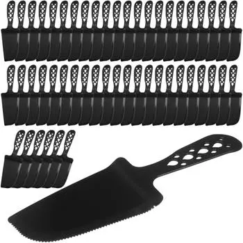 50 шт одноразовые пластиковые формочки для торта и сервировочные черн. пластиковые формочки для сервировочных тортов чёрный