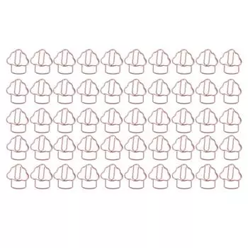 50 Pcs Paper Clips Gold Ice Cream Shape Rustproof Electroplating Mini Metal Paper Clips for Fil