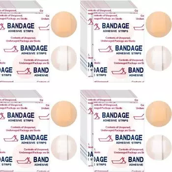 50 шт. Маленький круглый полиэтиленовый пластырь для ран, водонепроницаемый, с клеем 50 pcs