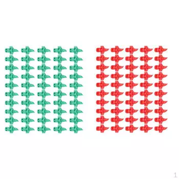 50 Piece 180 Deg Green&50 Pieces Red Watering Spray Nozzle Sprinkler
