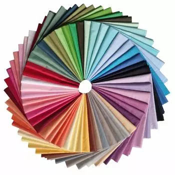 50 Pieces Fabric Plain Stripped Cotton Soft Patchwork Fabric Set of 50 Colors for Crafts 20 x 20cm x (20 20cm)