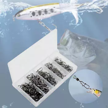 50 Pieces Fishing Swivels And Clips, Barrel Connector for Tackle, Swivel Snaps. белый