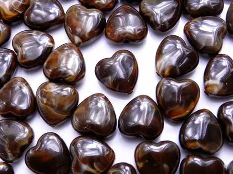 50 Pieces Marble Style Acrylic Beads Heart Shape Marble Coffee 14mm Crafts Handicraft Supplies Jewelry Accessories Parts Huey Handicraft Materials