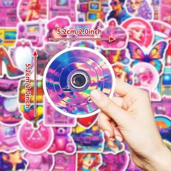 50 Pink Gem Stickers Kids Reward Stickers Gifts Diy Water Cup School Bag Decoration