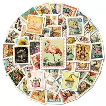 50 Премиум Детские Штампы Граффити Водонепроницаемые Наклейки Скандинавские Наклейки Винтажный Стиль