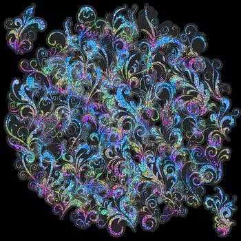 50 Прозрачные Лазерные Фантазийные Наклейки-Тату Текучие Пеньковые Наклейки Лазерная Трехмерная Бронзовая Антикварная Карта Goo Голография