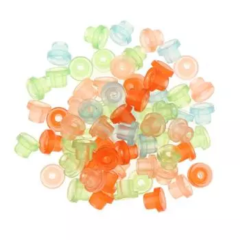 50 разноцветных резиновых втулок для сосков для игл тату-машинки