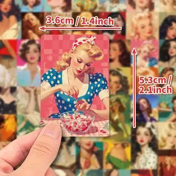 50 Ретро Девушки 7080-х Постеры Стиль Наклейки Ностальгические Сексуальные Девушки Граффити Наклейки