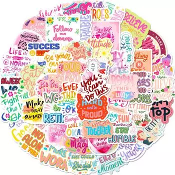 50 розовых вдохновляющих слов Вдохновляющие слова Девичье сердце Исцеляющий ветер Фразы английские наклейки