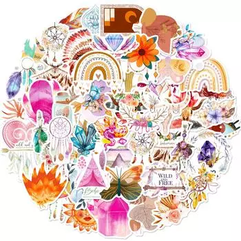 50 Самодельных Не нарушающих авторские права Самодельных Богемных Граффити Наклеек Блокнот Дверь автомобиля