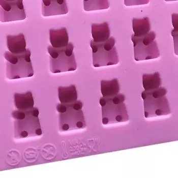 50 сеток силиконовые формы для выпечки конфет Reposteria Creativ мармеладные мишки пипетка для укладки инструменты для декорирования выпечка посуда для выпечки столовая розовый