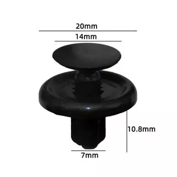 50 шт./100 шт. Диаметр 7 мм, черный пластик, автомобильные крепежи, заклепки, зажимы, автомобильные бамперы, дверные панели, подкрылки, зажимы, фиксатор
