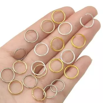 50 шт 10-18 мм дреды бусины большое отверстие обруч круг регги волосы кольца 18mm золотой