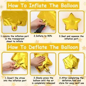 50 шт. 10-дюймовые пятиконечные звезды из фольги воздушные шары для детского душа свадьбы дня рождения украшения для вечеринок детские воздушные шары Globos 10inch
