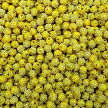 50 шт. 10 мм круглые свободные акриловые бусины-прокладки модные украшения для изготовления ювелирных изделий DIY ожерелье браслет ювелирные аксессуары ручной работы